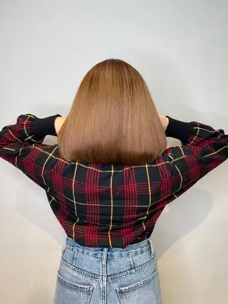 ミディアム カラー ヘアアレンジ マツエク・マツパ beautyessence都立大学所属・豊田 晴香のマツエク・マツパデザイン