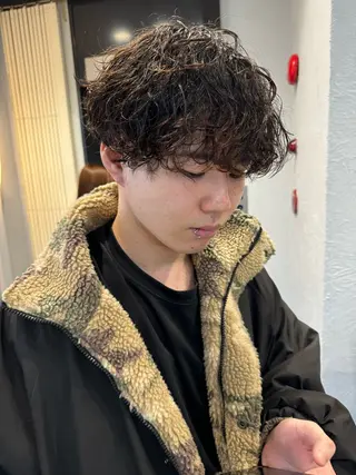 パーマ メンズ dao/ミルクティー /ブラウン/ブロンドのヘアスタイル