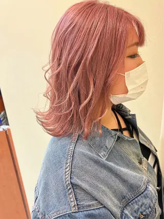 ミディアム カラー ヘアアレンジ エクステ＆カラー 特化F-card上通のヘアスタイル