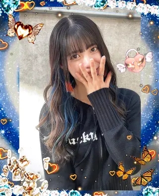 ロング カラー 🍭ハイトーン/ レイヤーカット🦄のヘアスタイル