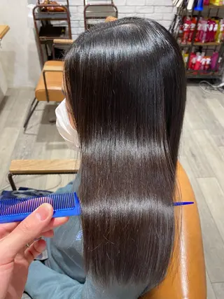 セミロング カラー パーマ メンズ keshiki大名所属・安部 真輝のヘアスタイル