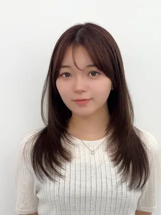 ミディアム カラー ヘアアレンジ 最小顔周り レイヤー特化/こうきのヘアスタイル