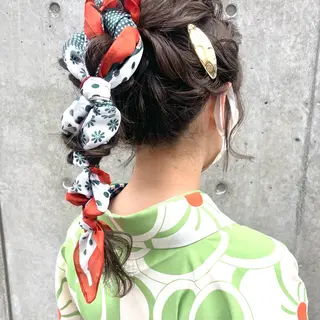 ロング カラー ヘアアレンジ merci.所属・🌻あいり merci.🌻のヘアスタイル