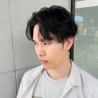 ショート パーマ メンズ メンズヘア特化 崎田 成人のヘアスタイル