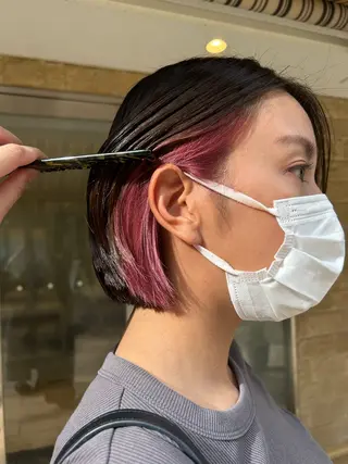 ショート カラー 🦖ミニボブ/ボブ /MOEKA🦕のヘアスタイル