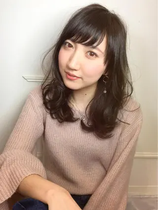 セミロング カラー パーマ 今野 あゆみのマツエク・マツパデザイン
