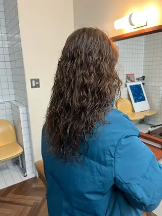 セミロング パーマ ボブパーマ/パーマ ウルフパーマのヘアスタイル