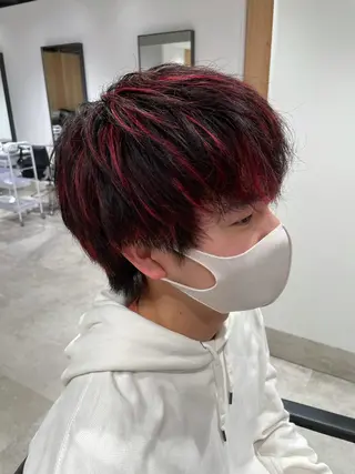 ショート カラー パーマ ヘアアレンジ メンズ パーソナルカラー合わ せたカラー🤍なつみのヘアスタイル