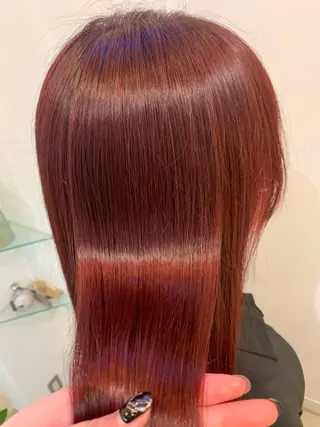 カラー ブリーチしない暖色 カラー🥀杉 優菜のヘアスタイル