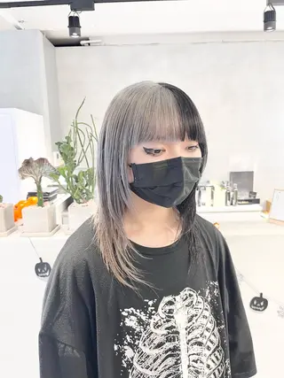 ミディアム カラー デザインカラー 小西勇次のヘアスタイル