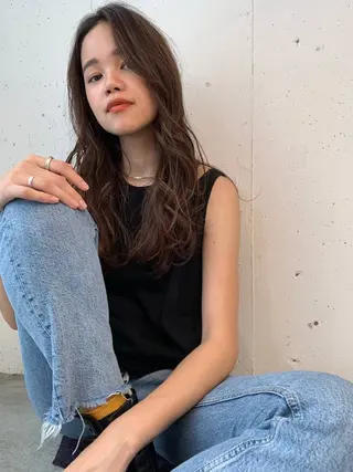 ロング カラー ブリーチカラー💛 モテ髪💛AMIのヘアスタイル
