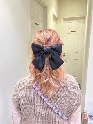 ヘアアレンジ 🍒垢抜けカラー エクステヘアメあずみのヘアスタイル