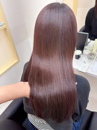 ロング カラー SAKURA 艶カラー/ヘアセットのヘアスタイル