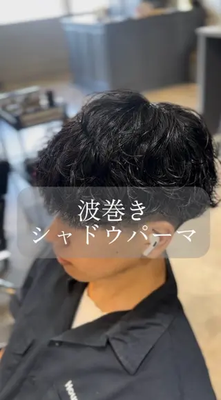 ショート パーマ メンズ HANGOUT ／久富のヘアスタイル