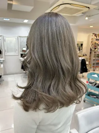 セミロング カラー ヘアアレンジ マツエク・マツパ アイブロウ Noah's　Ark所属・透明感カラー🫧ヘア セット🫧松本菜月の眉毛・アイブロウイメージ
