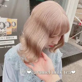 ミディアム カラー ヘアアレンジ メンズ キッズ お悩み解決美容師 💐AMIのヘアスタイル