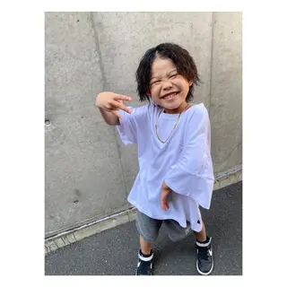 パーマ メンズ キッズ 菊池大一 溝の口パーマのヘアスタイル