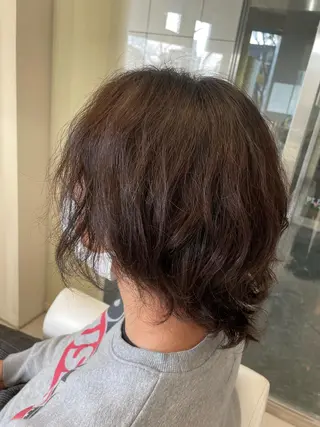 ミディアム パーマ メンズ 山本 菜月のヘアスタイル