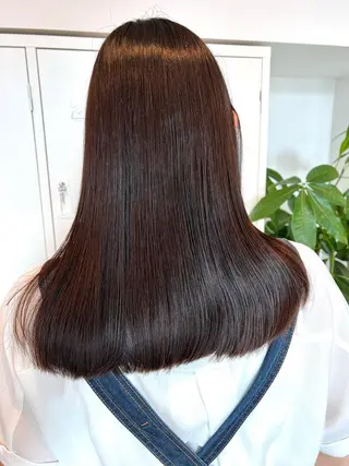 ミディアム ブリーチ毛に縮毛矯正 ✨カラー✨山田 正幸のヘアスタイル