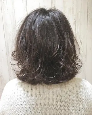 ミディアム カラー パーマ 松田 和樹のヘアスタイル