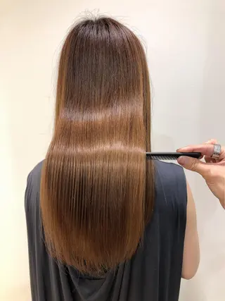 ロング コテ巻き風パーマ/ 髪質改善/河島恭平のヘアスタイル