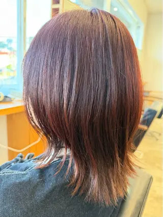 ミディアム TAKUMI /顔周りカット/艶髪のヘアスタイル