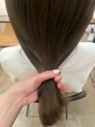 ミディアム 顔まわりカット/ 艶感カラー/sikiのヘアスタイル