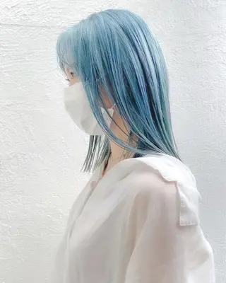 ミディアム カラー パーマ、髪質改善 菊地美月のヘアスタイル