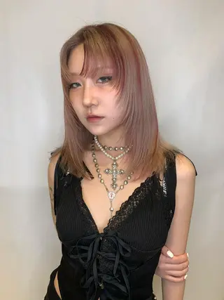 セミロング keen吉祥寺所属・🎀ハイトーンカラー ☆彡SAYAのヘアスタイル