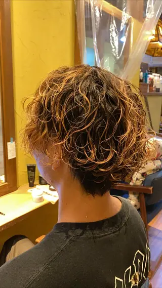 パーマ メンズ CHIBA/マンツー マン/艶髪と透け感のヘアスタイル