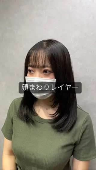 セミロング 👑毛流れ、艶髪◉ 縮毛矯正錦糸町ヒガシのヘアスタイル