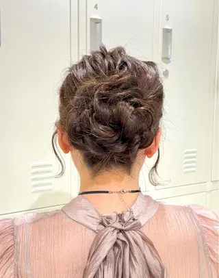 ヘアアレンジ 暖色🧡カラー モデル💖石川町のヘアスタイル