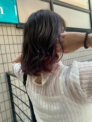 ミディアム カラー IwAsh中山所属・✂︎中山ブリーチ・ パーマ✂︎露木智也のヘアスタイル