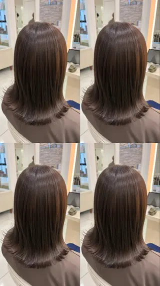 ミディアム カラー 髪質改善/艶カラー/ メンズパーマ/鈴木のヘアスタイル