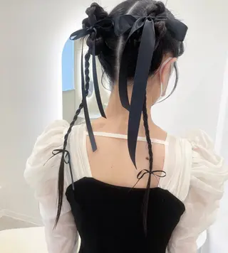 セミロング ヘアアレンジ HAIR MAKE SALON new  me所属・ヘアメイク new meのその他イメージ