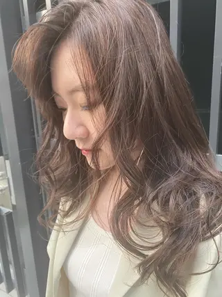 セミロング 北山 なるみのヘアスタイル