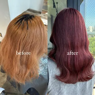 セミロング カラー 💫miyu💫デザ インカラー/アレンジのヘアスタイル