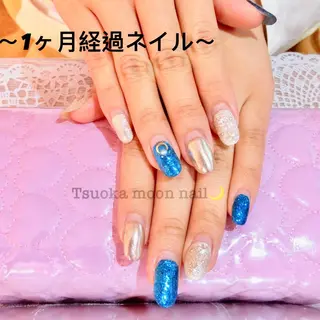 ネイル 🌙都岡 ムーンネイルのネイルデザイン