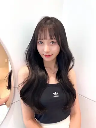ロング RIKO👼🏻💓 韓国ガーリーのヘアスタイル