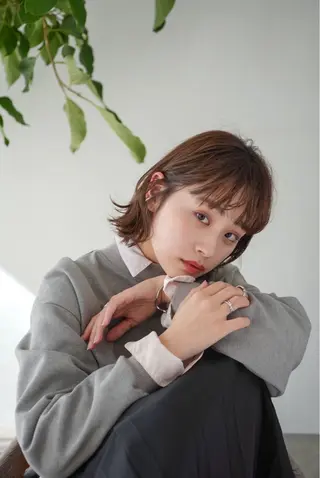 ミディアム ベージュカラー/ 新潟/万代/なお🎀のヘアスタイル