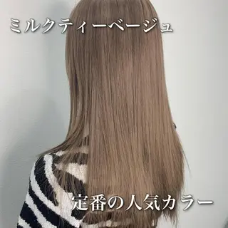 セミロング カラー 中本 達也のヘアスタイル