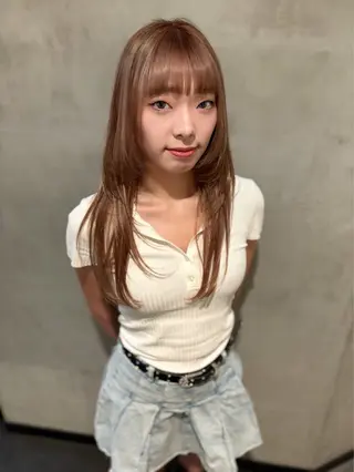 ロング カラー 優 作のヘアスタイル