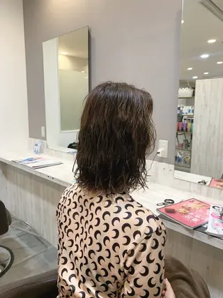 ショート パーマ レイヤー/ナチュラル 特化西宮北口/みなみのヘアスタイル