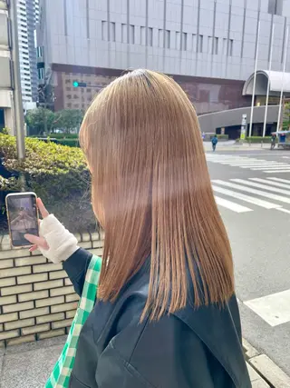 ロング カラー パーマ ヘアアレンジ ERINA/レイヤー /梅田のヘアスタイル