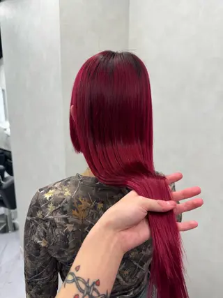 セミロング カラー 🍓URARA 🥀最強ハイトーン❤のヘアスタイル