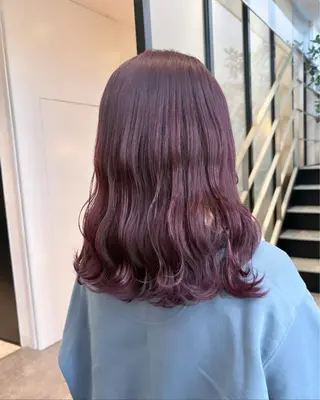 セミロング カラー 💗ガーリーヘア🎀 saki💗のヘアスタイル