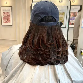 ミディアム ヘアアレンジ アンドウ ユウ/ レイヤーカット/韓国のヘアスタイル