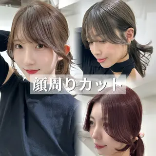 ロング カラー レイヤー オリーブ/ ベージュ/添田晃基のヘアスタイル