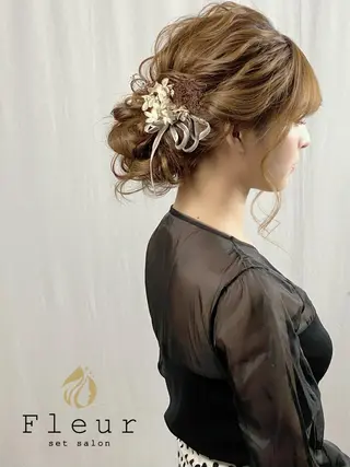 ロング ヘアアレンジ セットサロン      ラフテル所属・大阪/ヘアアレンジ /似合わせset💐のヘアスタイル