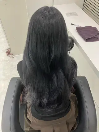 ロング カラー ヘアアレンジ 🫧透明感ラベンダー 似合わせ🫧あい🫧のヘアスタイル